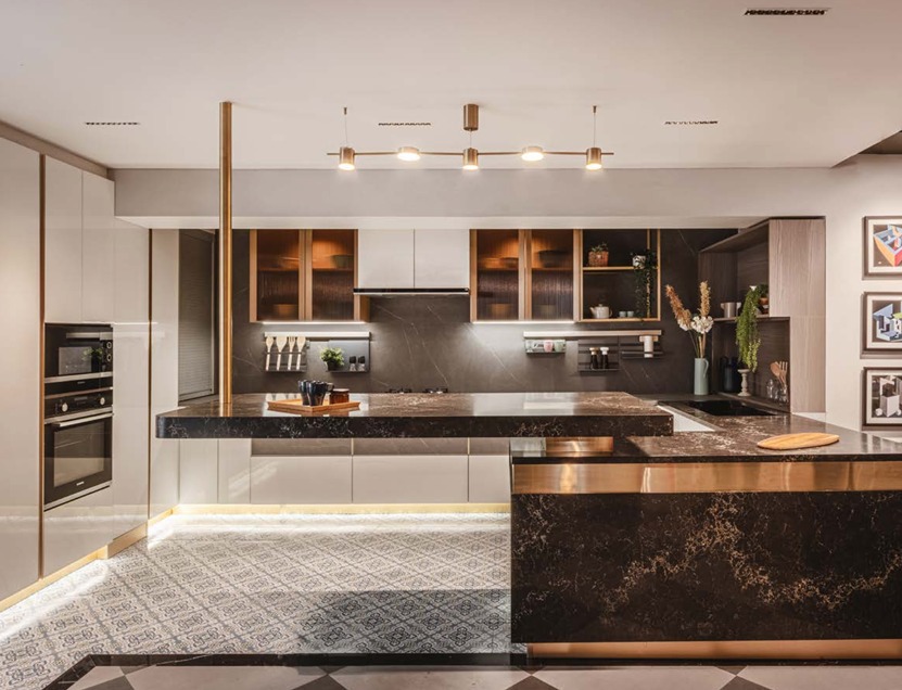 Completed Caesarstone kitchen countertop at L&T Raintree